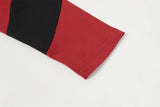 Color Block Patchwork O-Neck Long Sleeve T-Shirt