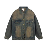 Trendy Retro Vintage Washed Denim Jacket
