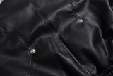 Breathable Y2K Fur Collar Leather Motorcycle Jacket