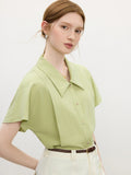 Women Classic Elegant Vintage Lapel Blouse Shirt