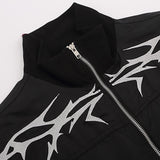 Loose Crown Embroidery Windbreaker Jacket