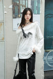 Women Elegant Gothic Off Shoulder T-Shirt