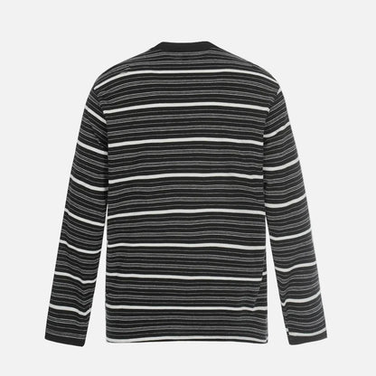 Elevated Ripped Henley Collar Long Sleeve T-Shirt