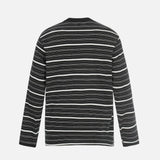 Elevated Ripped Henley Collar Long Sleeve T-Shirt