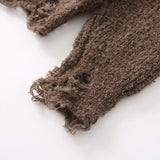 Women Y2K Lace Patchwork Knitted Cardigan