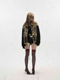 Streetwear Flexible Graffiti Patchwork Denim Jacket
