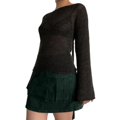 Vintage Streetwear Grunge Knit Pullover Sweater