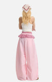 Trendy Embroidered Scimitar Wide Leg Jogger