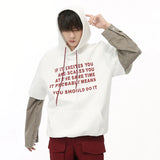Motivational Quote Extra Sleeve Hoodie