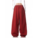 Comfortable Y2K Gothic Letter Print Oversized Sweatpants