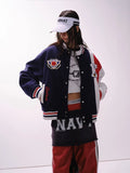 Y2K Embroidered Patchwork Baseball Varsity Jacket