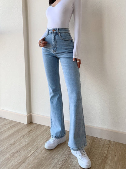 Skinny High-Waist Denim Pants