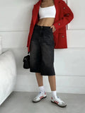 Streetwear Low Waist Wide Leg Denim Jorts