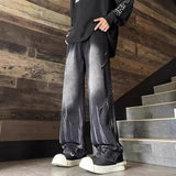 Gothic Winter Dye Denim Straight Leg Jeans