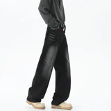 Streetwear Black Washed Baggy Denim Jeans