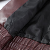 Y2K Zip-Up Faux Leather Jacket