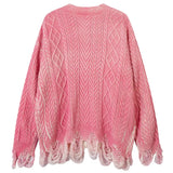 Retro Grunge Knitted Oversize Cardigan Sweater