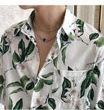 Casual Vintage Flower Print Hawaiian Beach Shirt