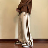 Baggy Striped Straight-leg Pants