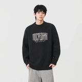 Cozy Winter Letter Print Crew Neck Knitted Sweater
