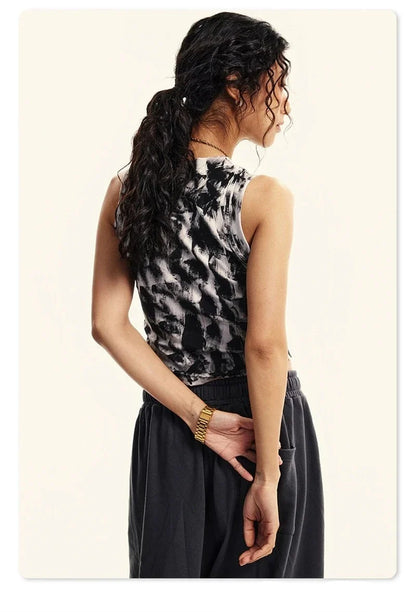 Sleeveless Washed Crop Top