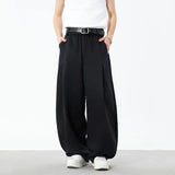 Classic Pleated Drawstring Wide Leg Pants