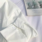 Plain White Oversized Shirt With Tie