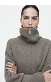 Ethereal Winter Cos Casual Knitted Zipper Sweater