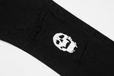 Frayed Skull Denim Jeans