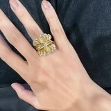Luxurious Sapphire Sterling Gold Ring