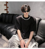 Vintage Oversized Loose Chain Shoulder Pad T-Shirt