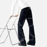 Vintage Chic Multistitch Denim Jeans