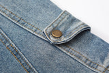 Multi-pocket Retro Ankle Zipper Denim Pants