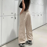 Vintage High Waist Wide Leg Cargo Pants