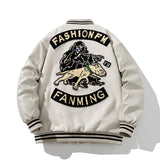 Winter Varsity Coat with Leather Sleeves Jacket