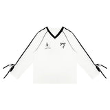 Women Sporty Black Oversized Long Sleeve T-Shirt