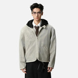 Patchwork High-Quality Hooded Zipper Jacket