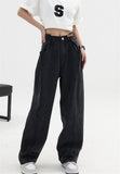 Black Baggy Women's High Waist Denim Pants