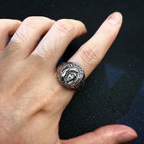 Gothic Virgin Mary Adjustable Open Ring