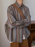 Trendy Oversize Stripe Shirt