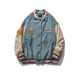 Vintage Embroidery Loose Varsity Jacket