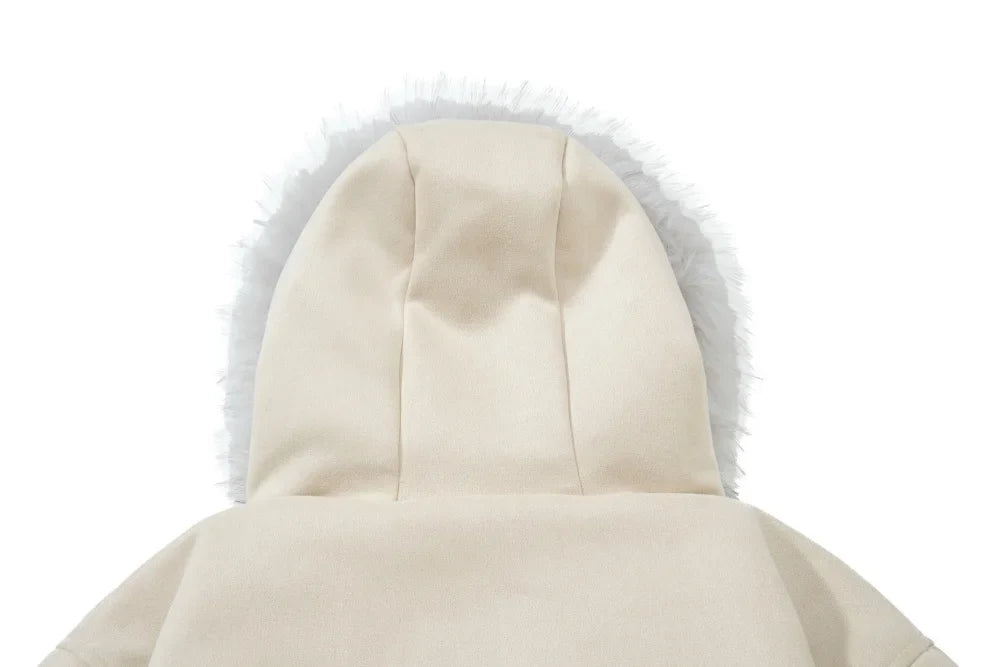Thick Fleece with Pockets Fur Hooded Jacket