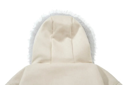 Thick Fleece with Pockets Fur Hooded Jacket