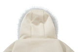Thick Fleece with Pockets Fur Hooded Jacket