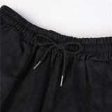 Wide-Leg Drawstring Baggy Pants