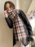 Vintage Plaid Cashmere Scarves