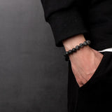 Retro Black Volcanic Stone Bead Bracelets