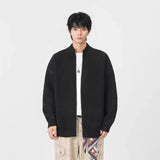 Cozy Ribbed Knit Mock Neck Cardigan