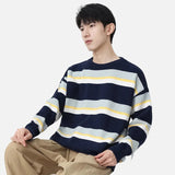 Winter Cozy Hip Hop Striped Knit Sweater