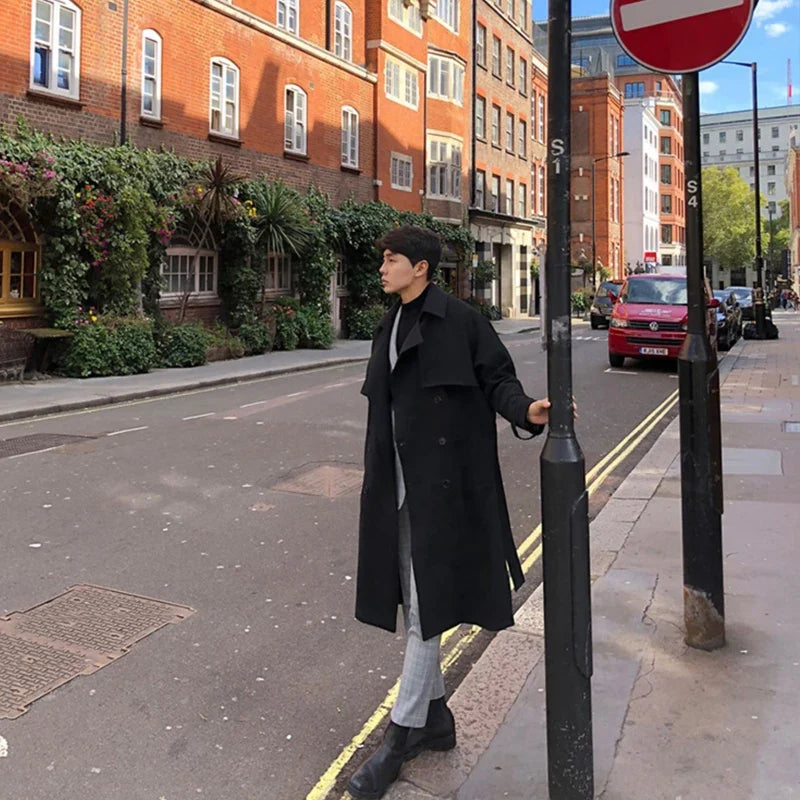 Stylish England Trenchcoat Retro Leisure Coat